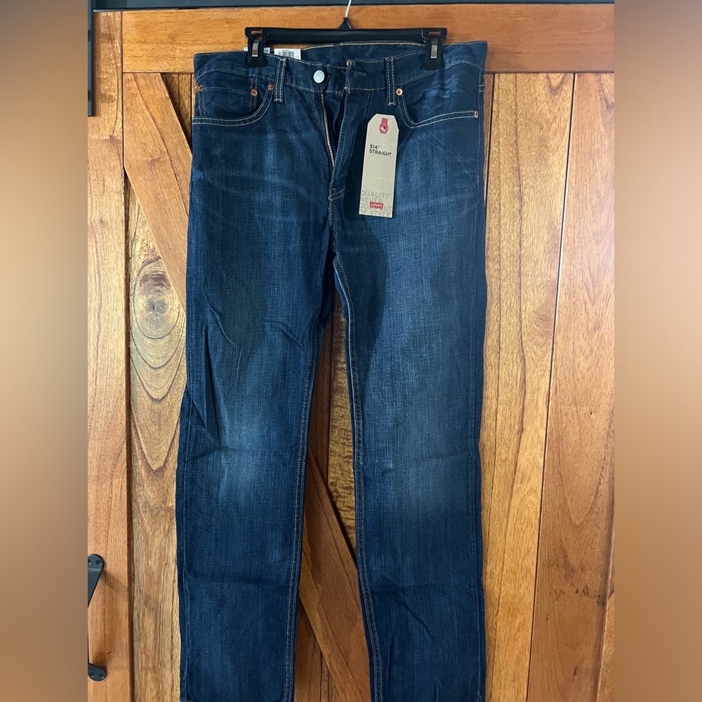 Levi's Dark Indigo Slim Straight Jeans